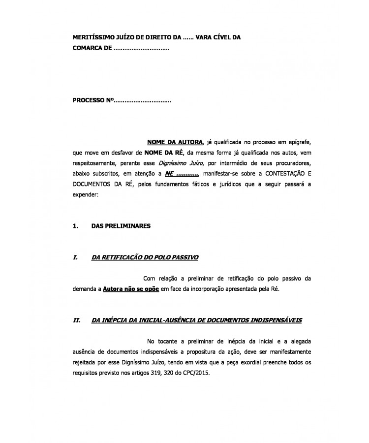 Réplica à Contestação. Restituição do indébito. Dano Moral.