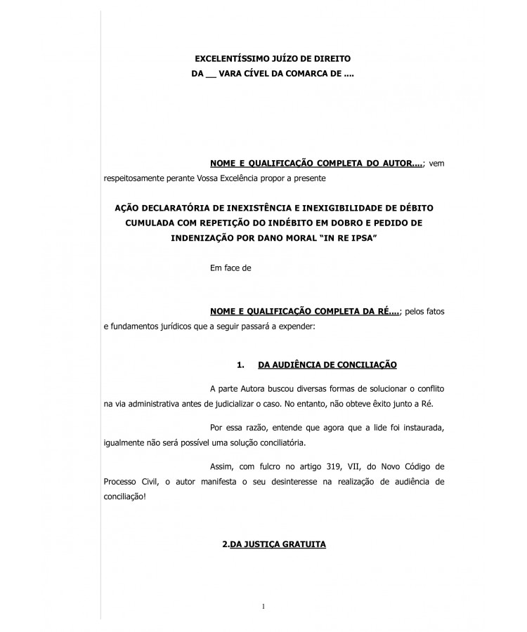 Inicial.Consumidor.Telefonia Fixa.Cobranças Indevidas.Indébito em Dobro.Dano Moral In Re Ipsa.