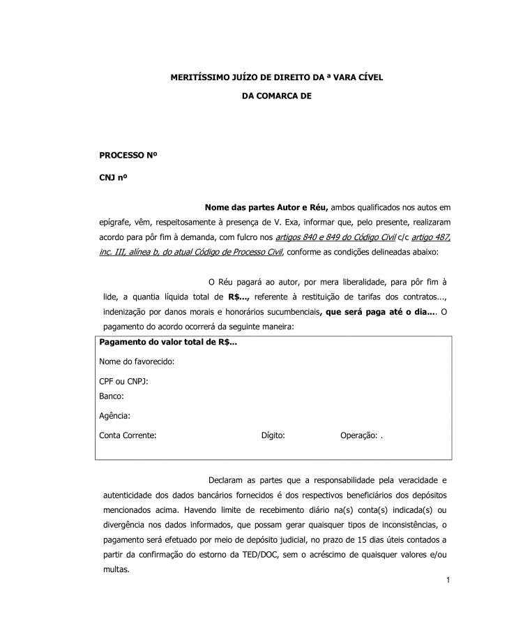 Termo de Acordo.