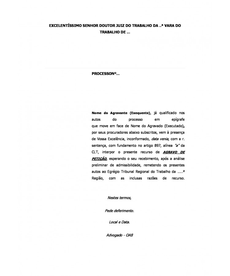 Agravo de Petição. Reclamatória Trabalhista. Fase de Liquidação de Sentença.  Impugnação dos Cálculos de Liquidação julgada Improcedente.