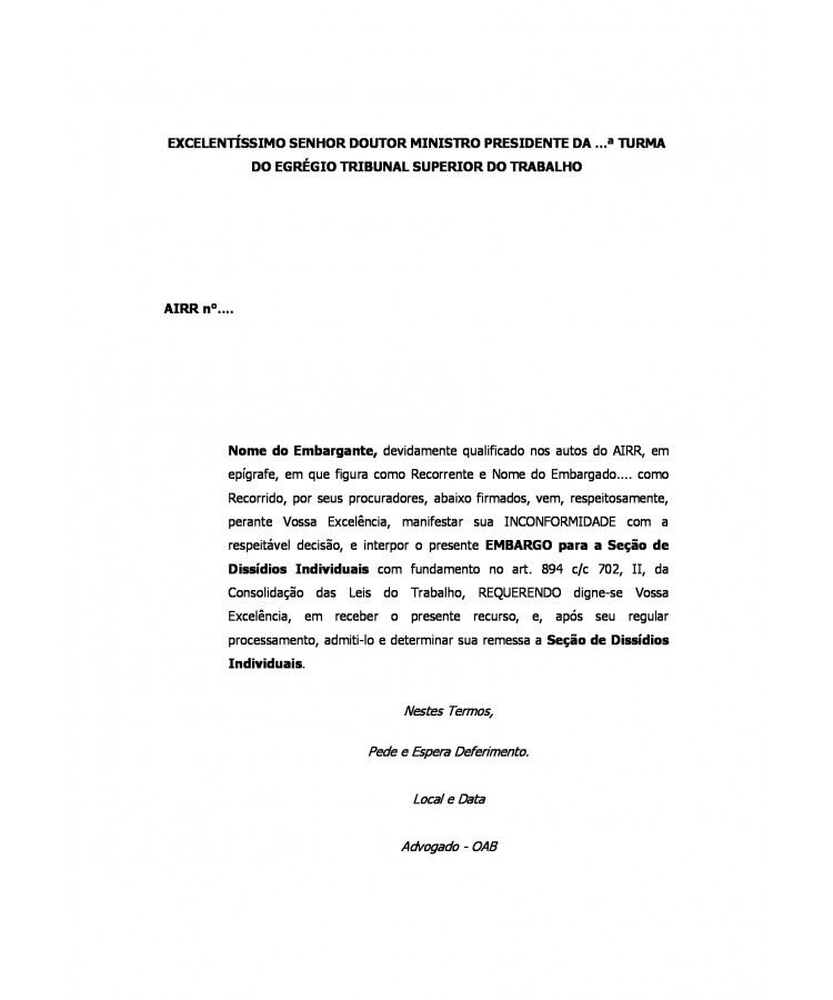 Embargos para SDI (TST). Anuênio. Quinquênio. Prescrição Total.