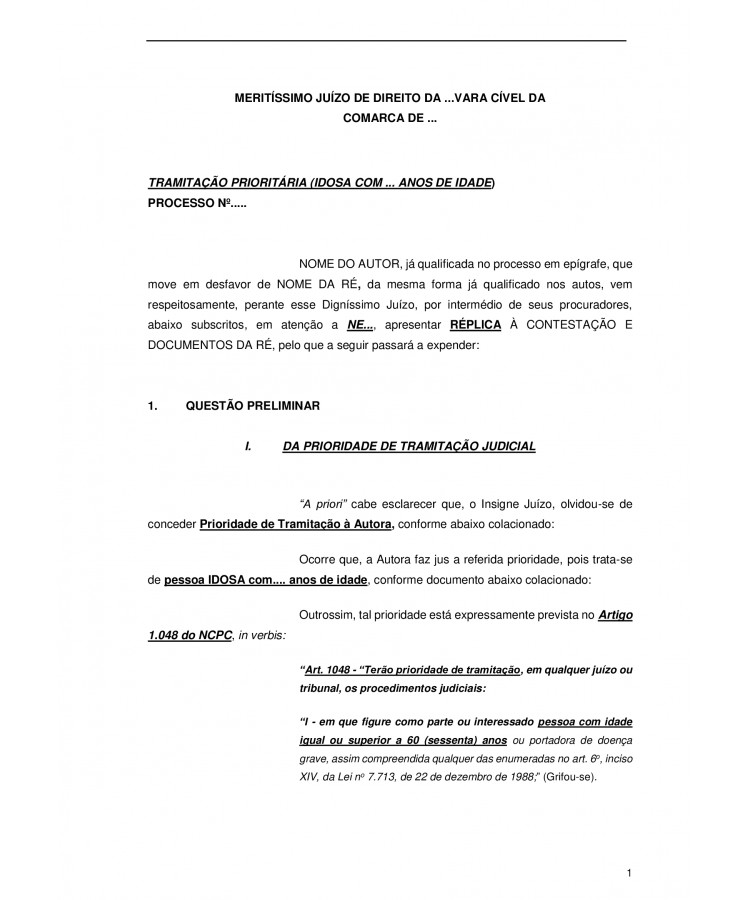 Réplica a Contestação da Ré. Cobranças indevidas. Produtos devolvidos. Inexistência de Relação Jurídica. Inscrição Creditícia Indevida.