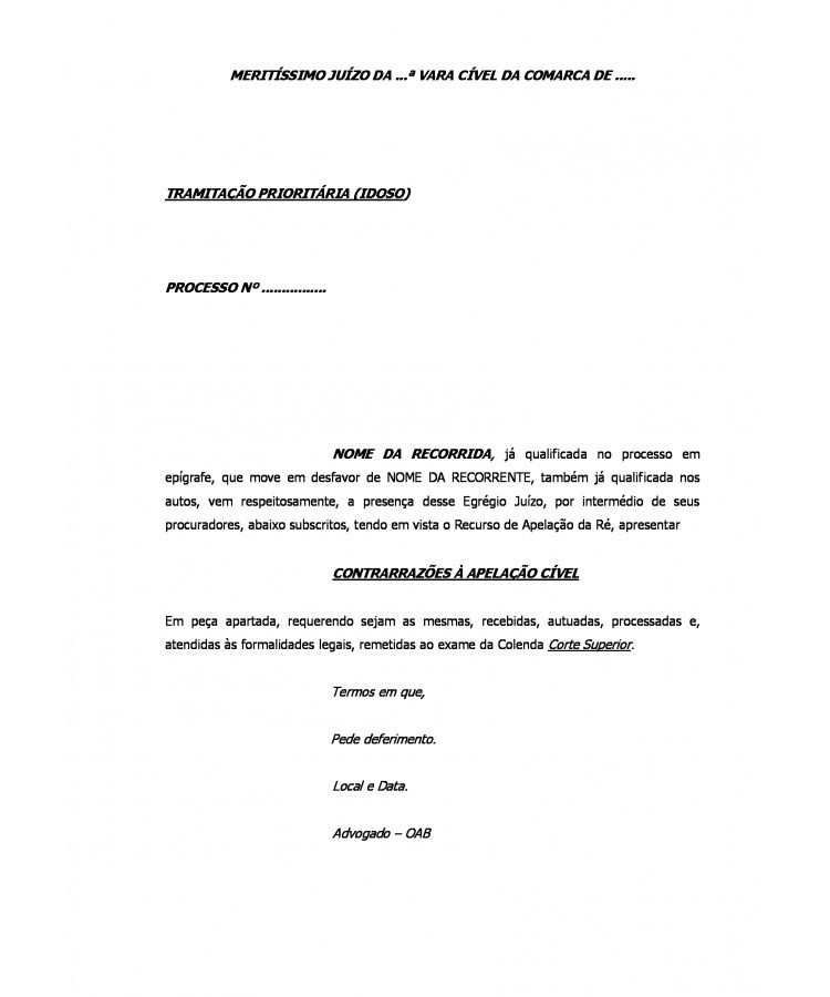 Contrarrazões ao Recurso de Apelação da Ré. Consumidor. Telefonia. Serviços Não Contratados. Cobrança indevida.