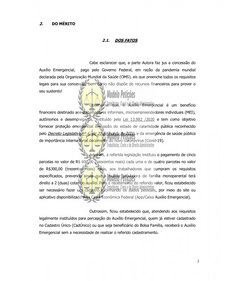 Inicial a o de obriga o de fazer contra a uni o federal para