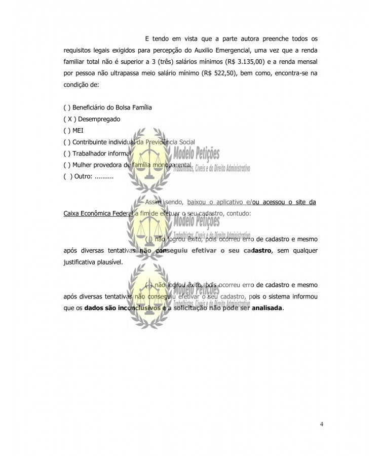 Inicial a o de obriga o de fazer contra a uni o federal para